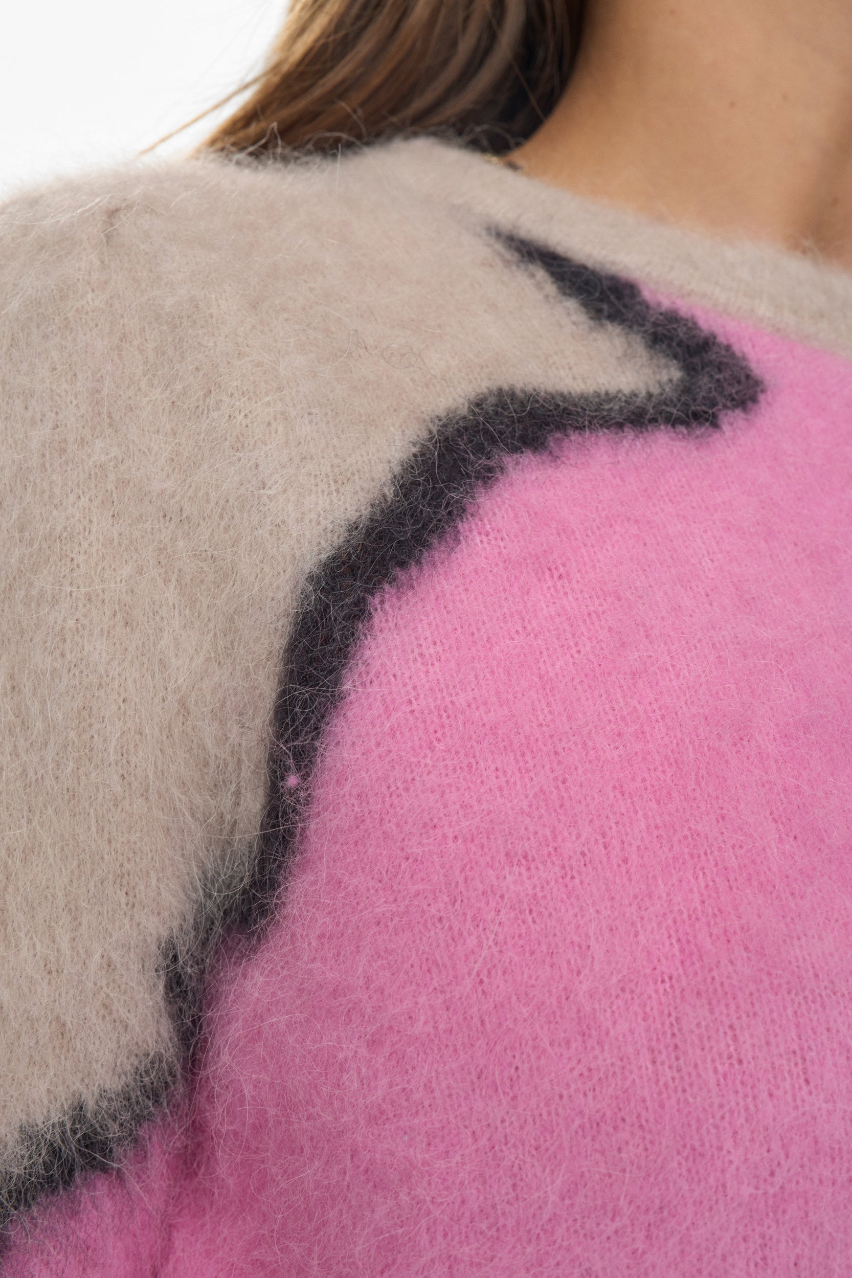 Strickpullover aus Wollmix - 2535 - Rosa