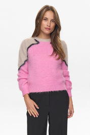 Strickpullover aus Wollmix - 2535 - Rosa
