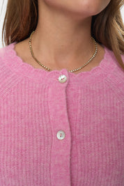 Strick-Cardigan aus Wollmix - 2535 - Rosa