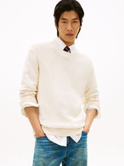 Strickpullover aus Baumwolle - AEF-BEIGE - Beige