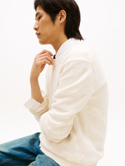 Strickpullover aus Baumwolle - AEF-BEIGE - Beige