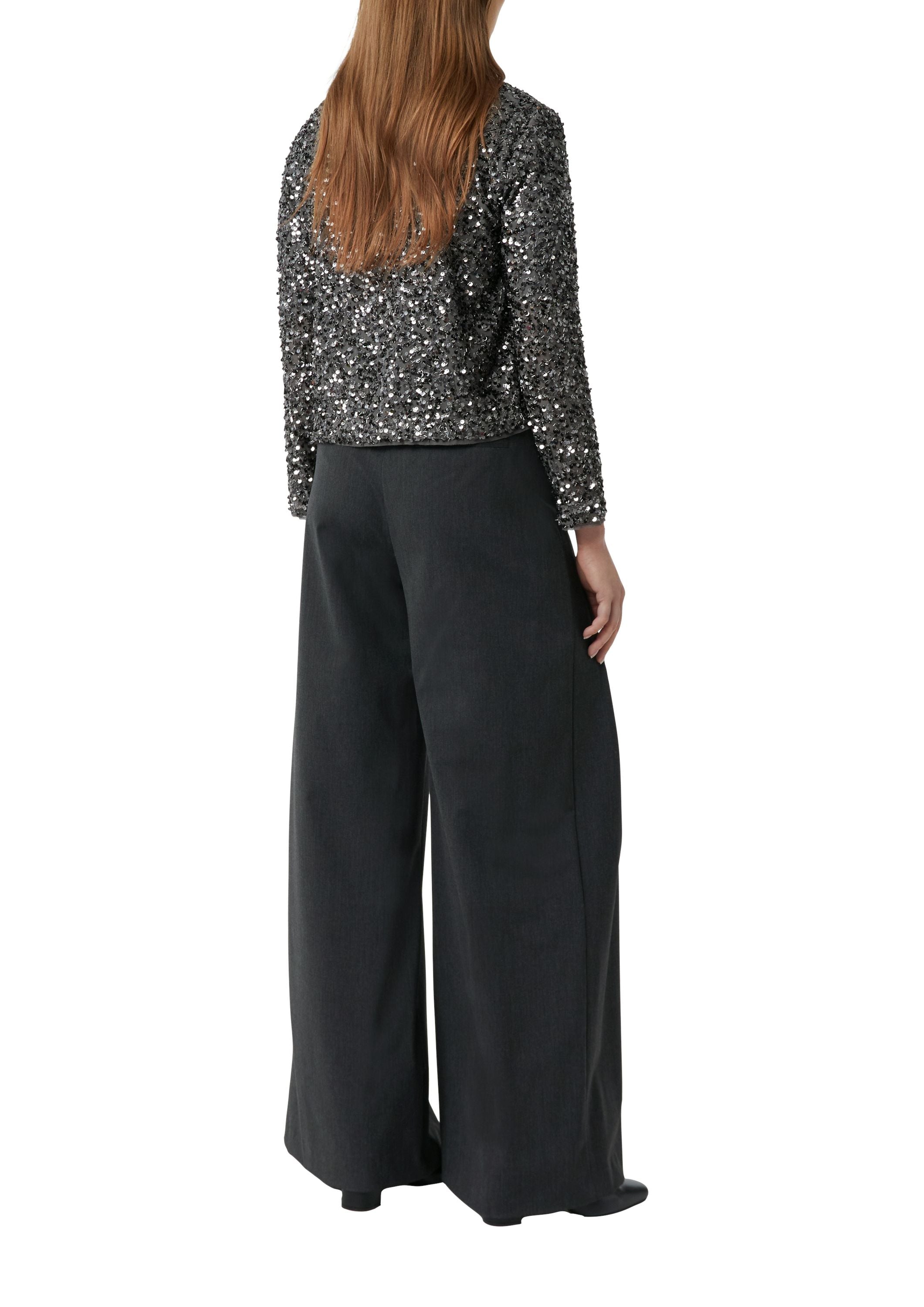 Pailletten-Blazer - 95L9-GREY/BLACK - Grau