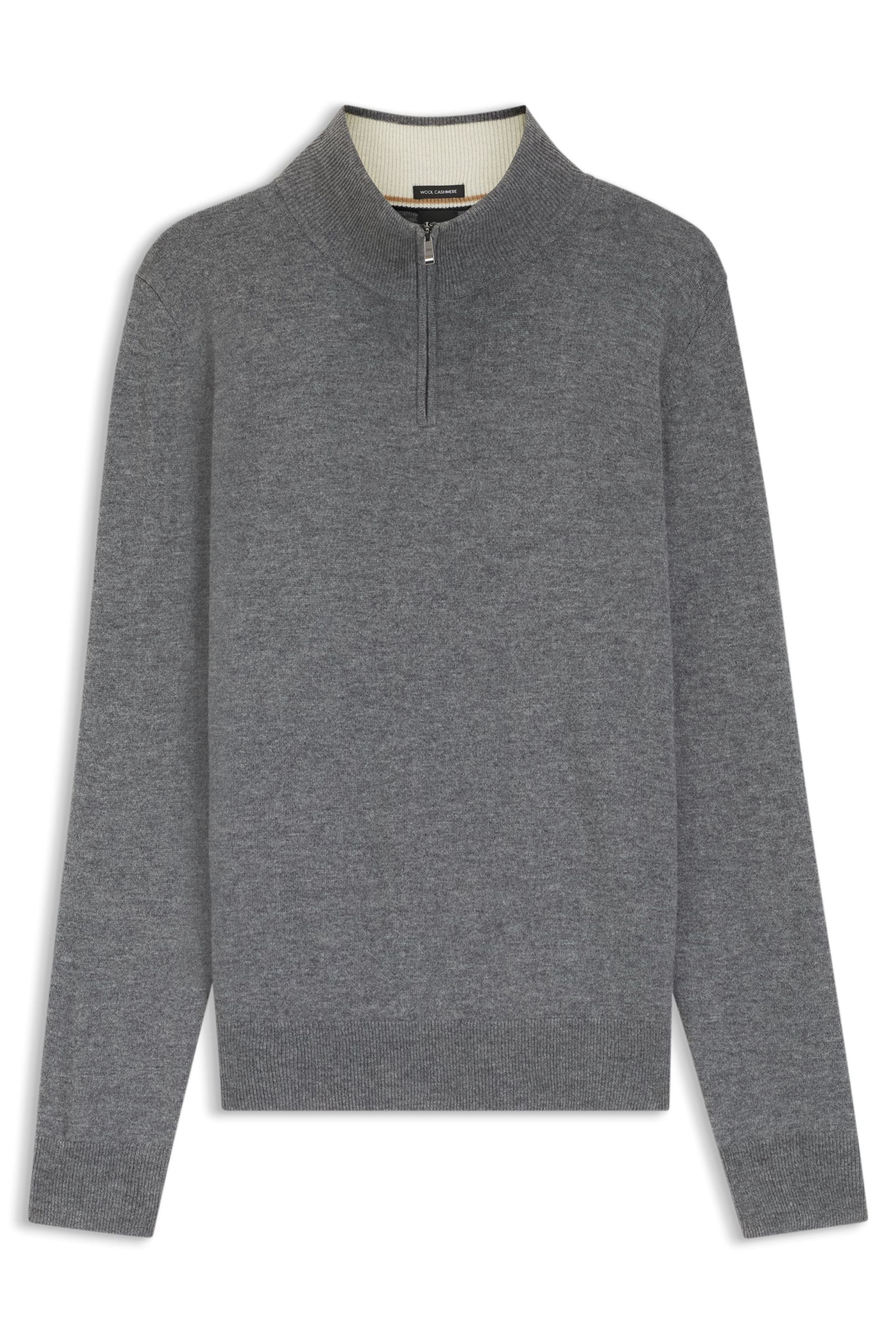 Strickpullover aus Schurwolle - 030-Medium Grey - Grau