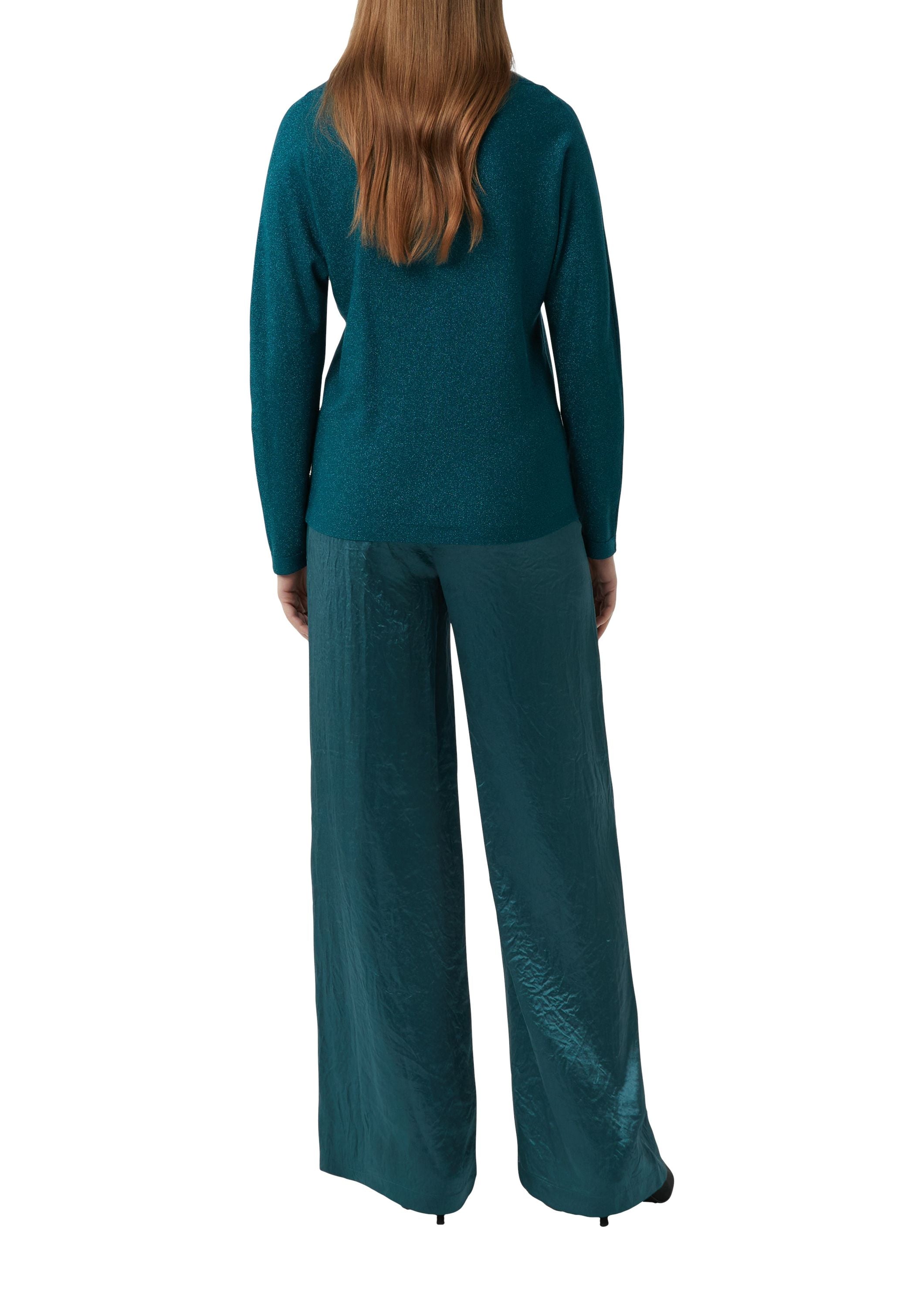 Strickpullover aus Viskosemix - 6923-BLUE GREEN - Grün