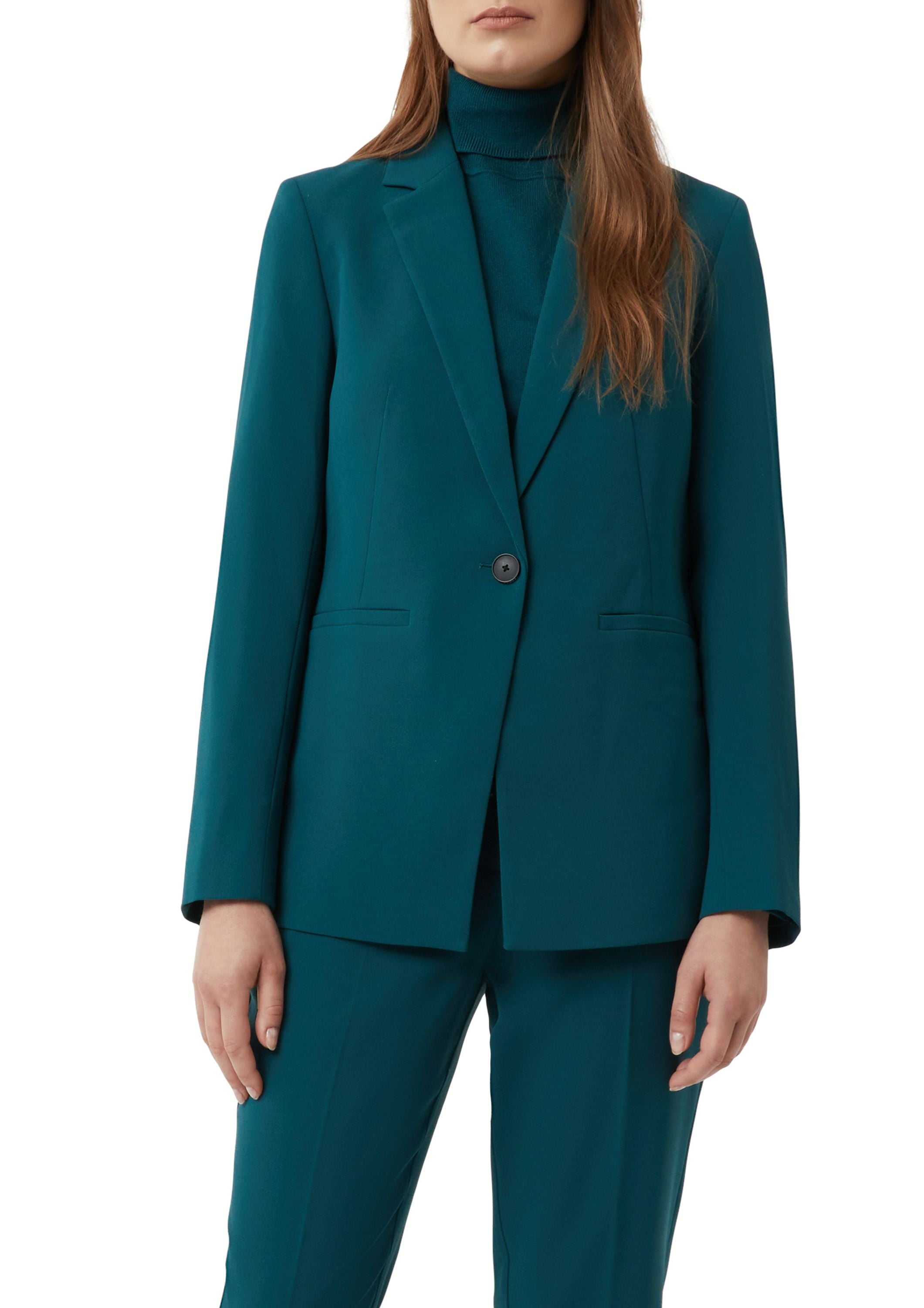 Blazer aus Crêpe - 6923-BLUE GREEN - Türkis