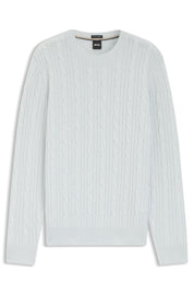 Strickpullover aus Schurwolle - 499-Open Blue - Blau