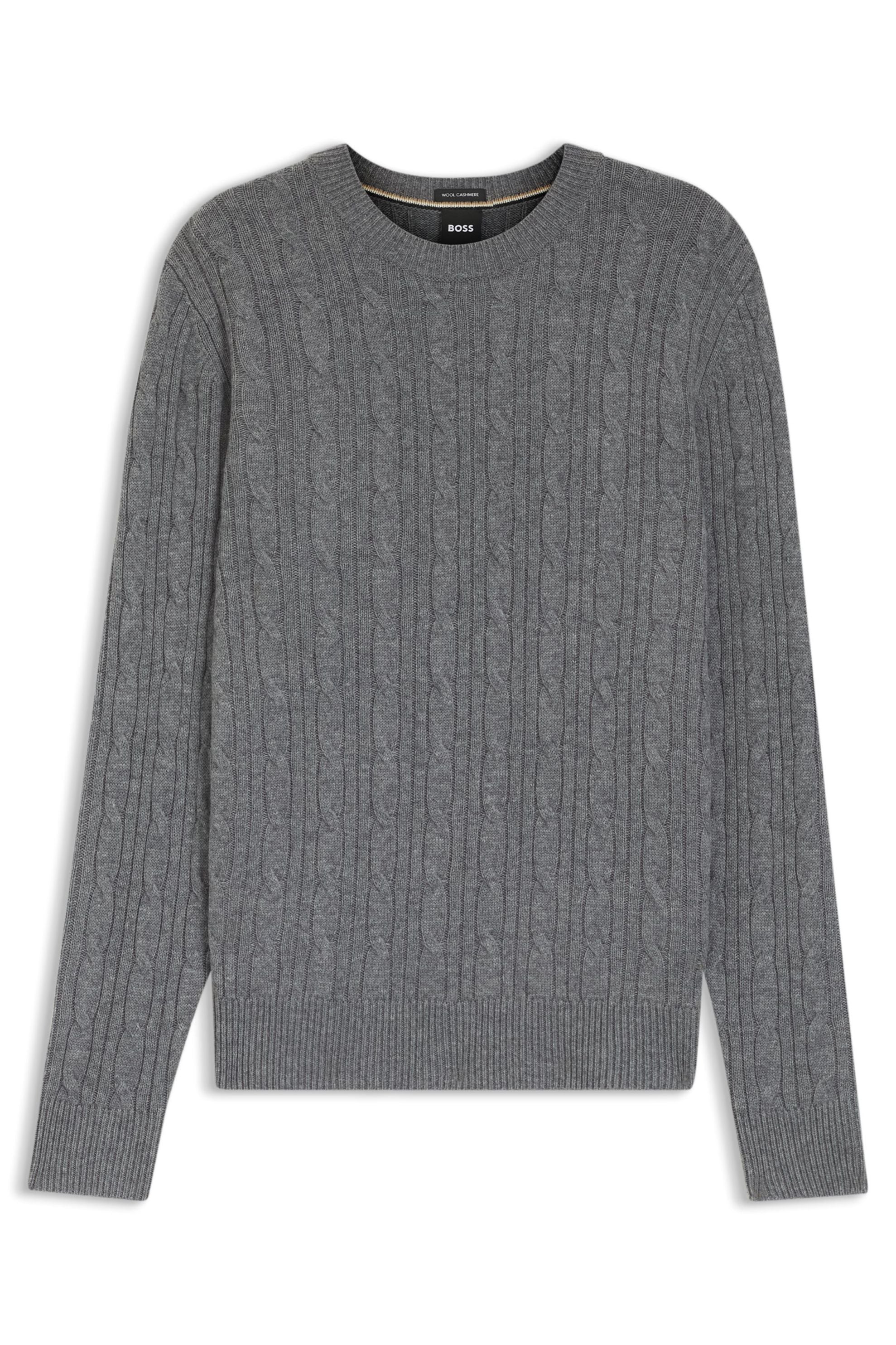 Strickpullover HETICO aus Schurwolle - 030-Medium Grey - Grau