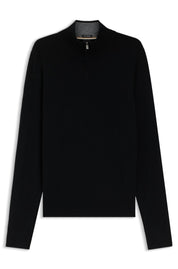 Strickpullover aus Schurwolle - 001-Black - Schwarz