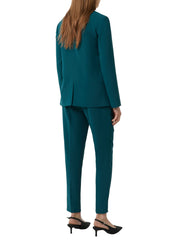 Blazer aus Crêpe - 6923-BLUE GREEN - Türkis