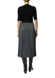 Plisseerock Midi - 95W5-GREY/BLACK - Grau