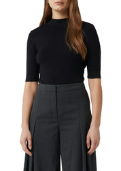 Strickpullover aus Viskosemix - 9999-GREY/BLACK - Schwarz