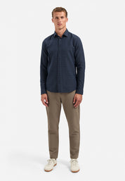 Jacquard Hemd Regula Fit - 078-Night - Blau