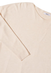 Langarmshirt - 16835 oat milk beige melange - Creme