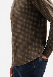 Jacquard Hemd Regula Fit - 044-Taupe - Braun