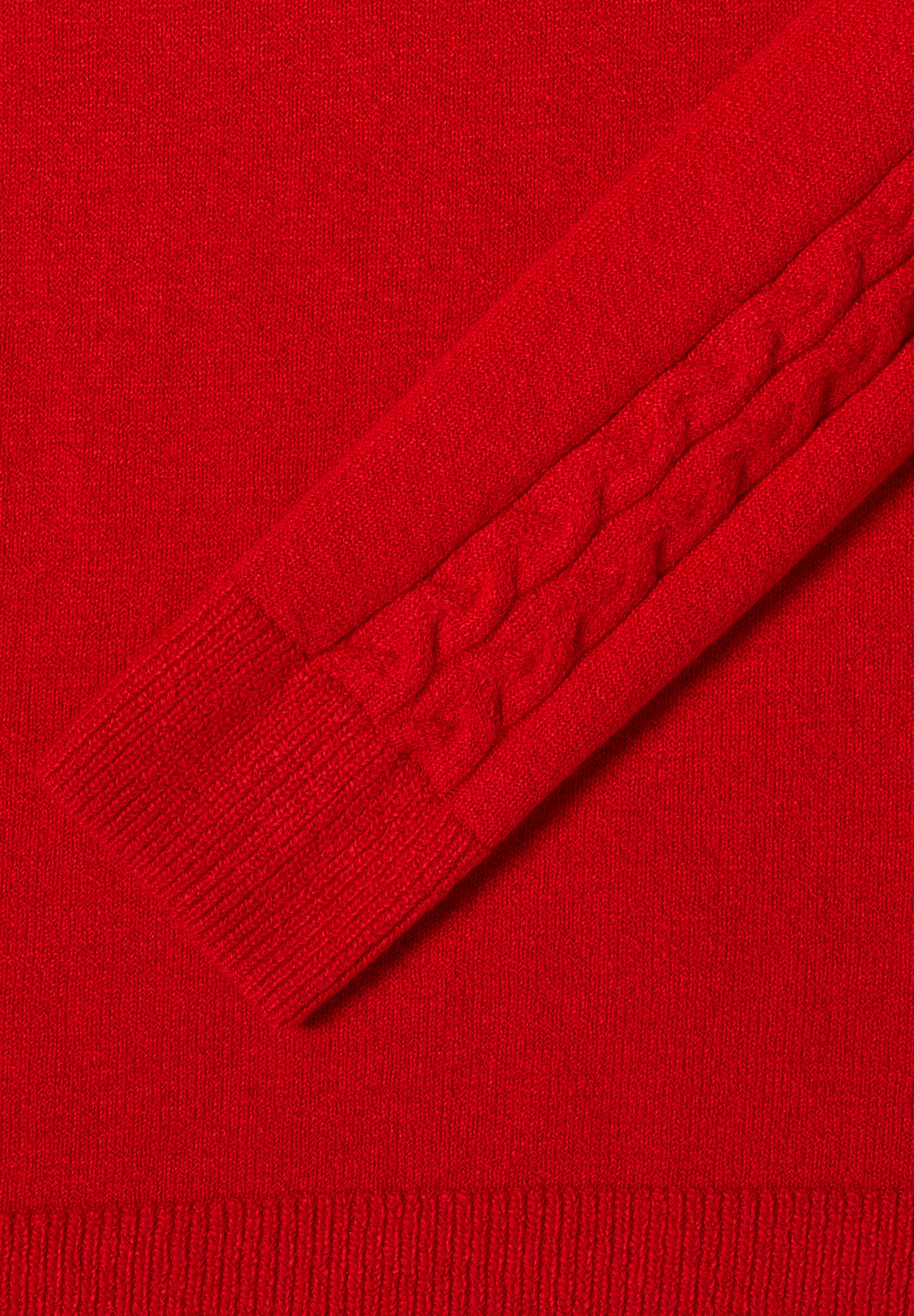 Strickpullover aus Baumwollmix - 16953 fiery red - Rot