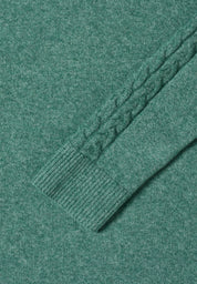 Strickpullover aus Baumwollmix - 16833 jewel green melange - Grün