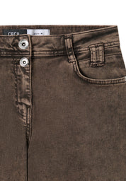 Jeans Wide Leg - 17107 chocolate mousse - Braun