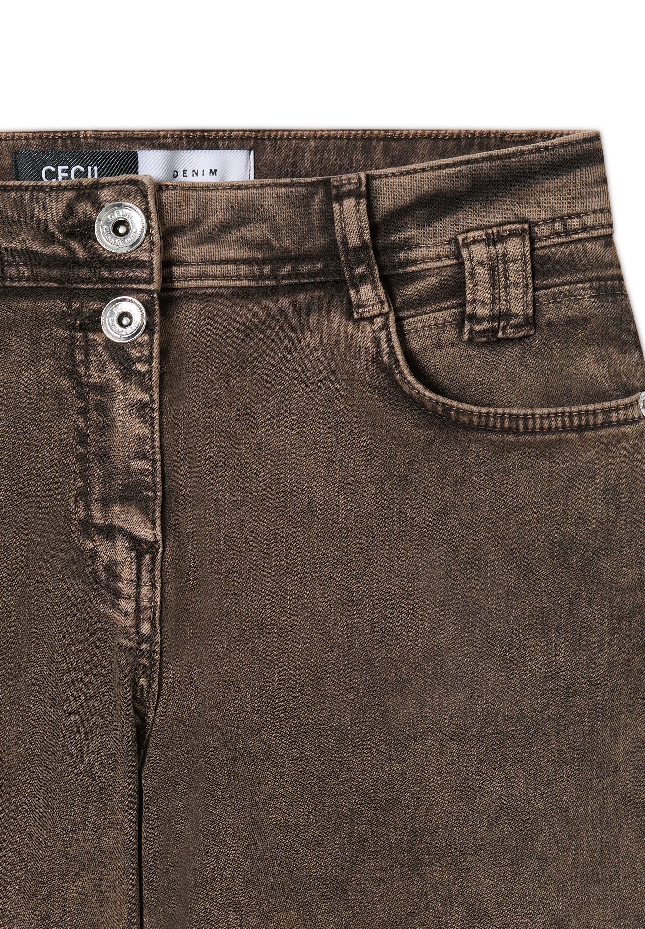 Jeans Wide Leg - 17107 chocolate mousse - Braun