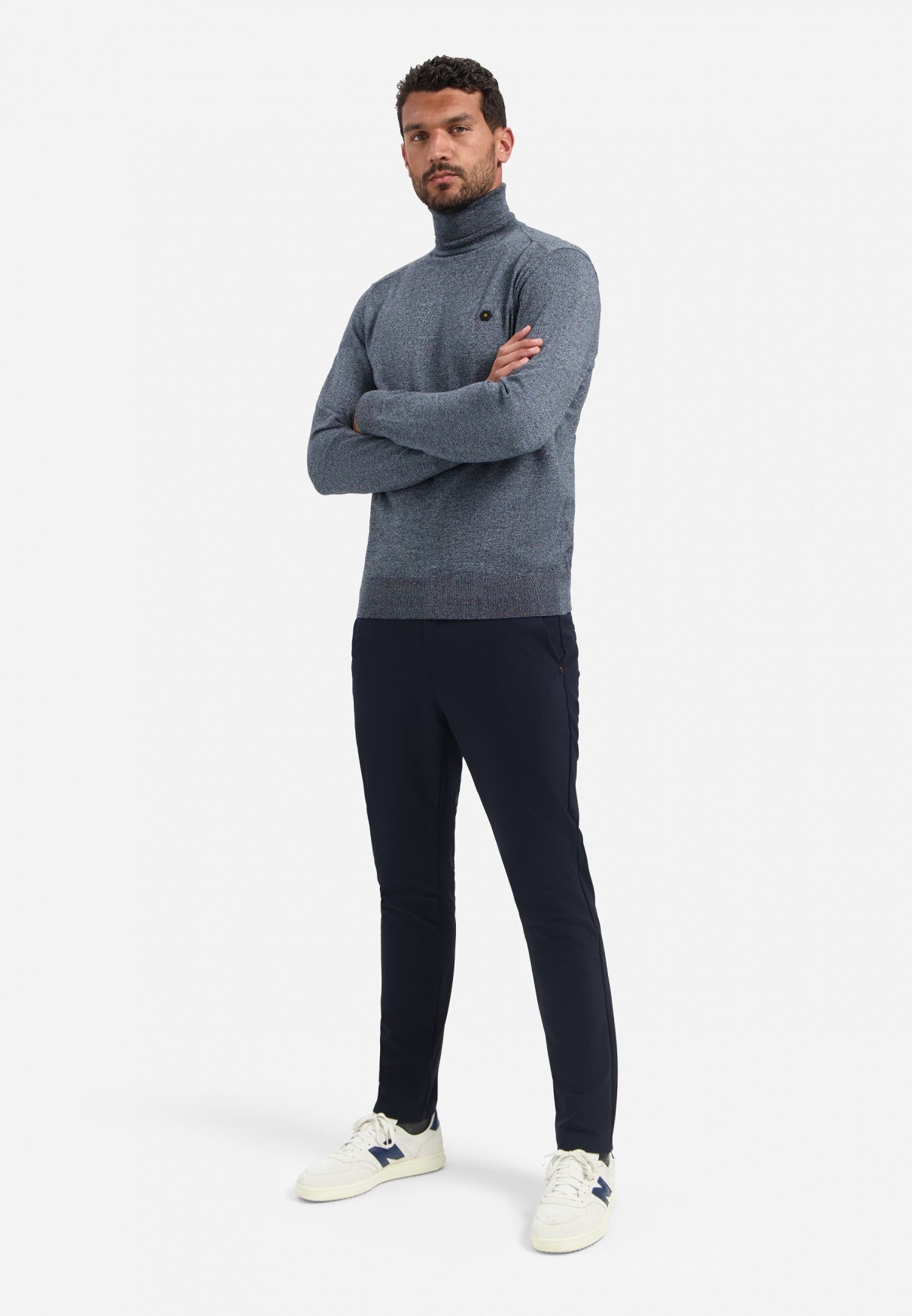 Rollkragenpullover - 138-Dusty Blue - Grau