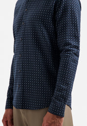 Jacquard Hemd Regula Fit - 078-Night - Blau