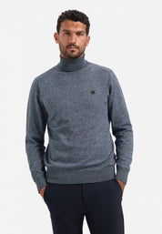Rollkragenpullover - 138-Dusty Blue - Grau