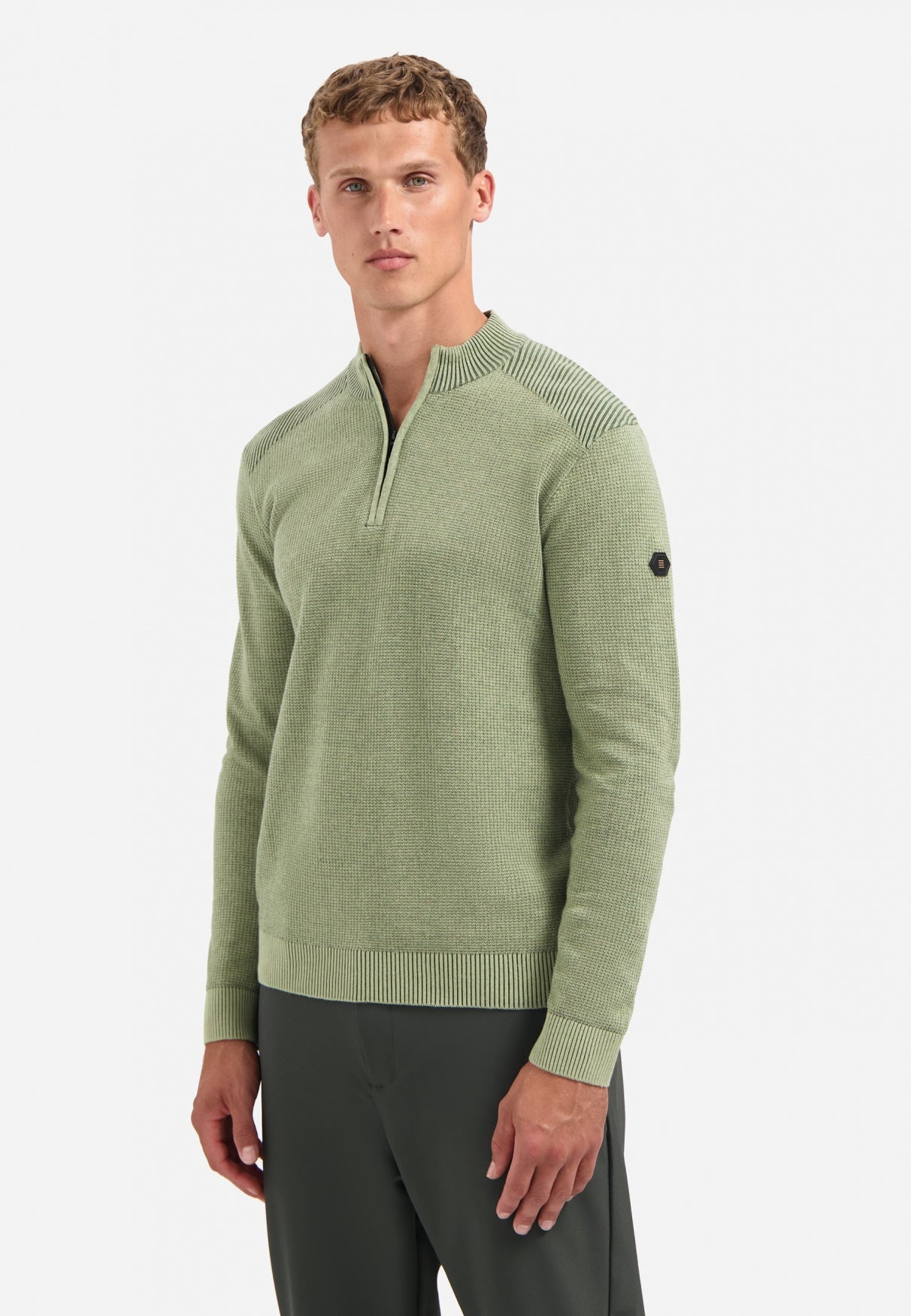Strickpullover aus Baumwolle - 197-Light Moss - Grün
