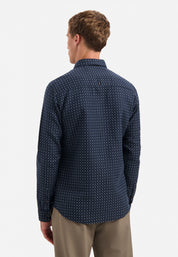 Jacquard Hemd Regula Fit - 078-Night - Blau