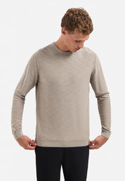 Pullover aus Baumwolle - 018-Clay - Beige