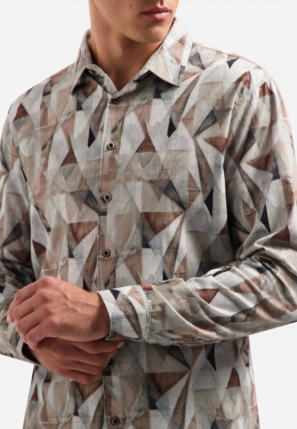 Hemd Regular Fit - 044-Taupe - Grün