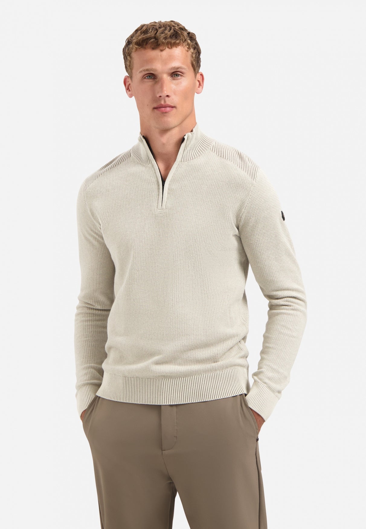 Strickpullover aus Baumwolle - 013-Kit - Beige