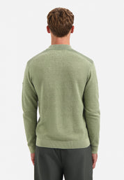 Strickpullover aus Baumwolle - 197-Light Moss - Grün