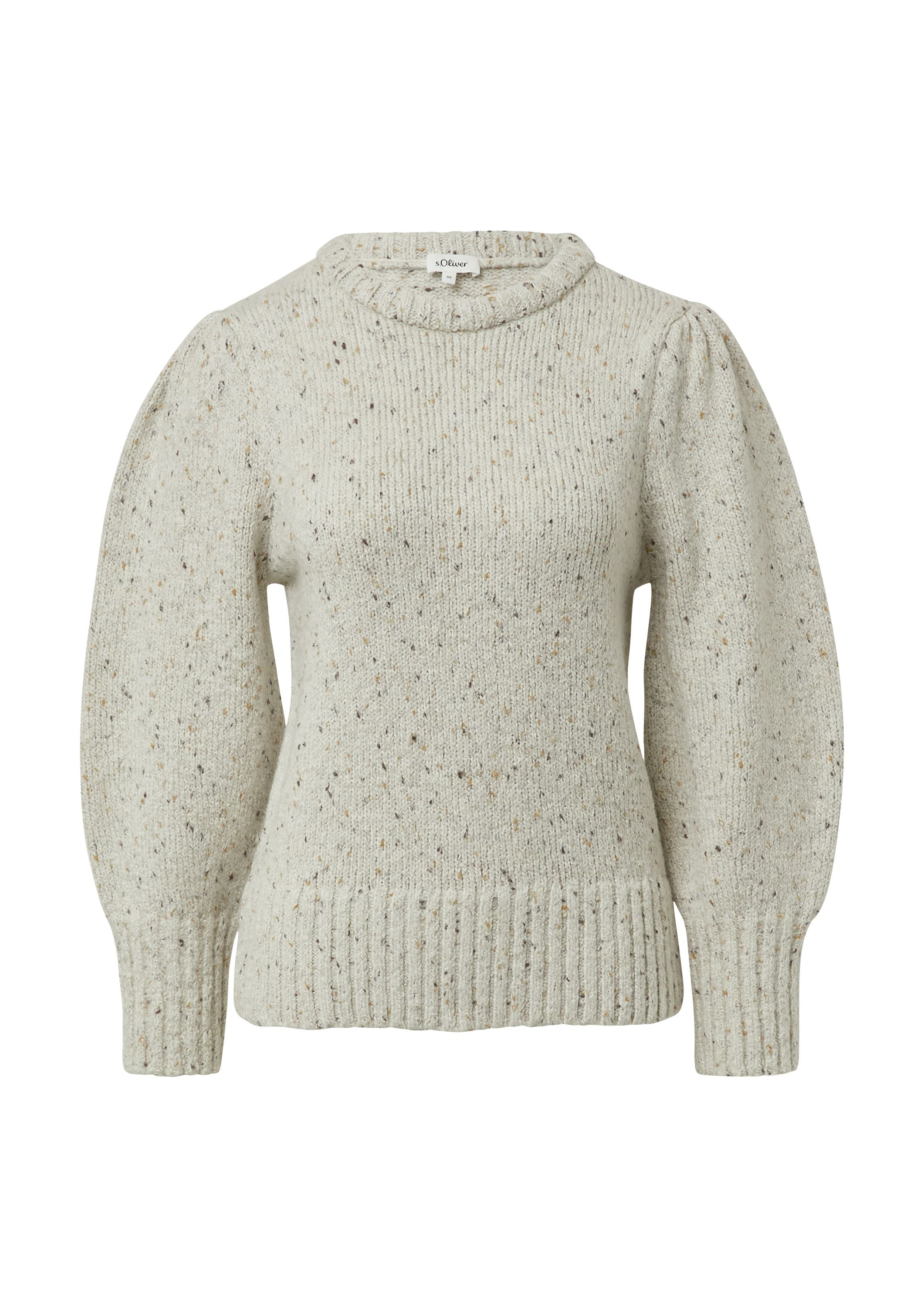 Strickpullover aus Baumwollmix - 04X3-WHITE - Weiß