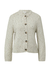Strickjacke aus Baumwollmix - 04X3-WHITE - Weiß