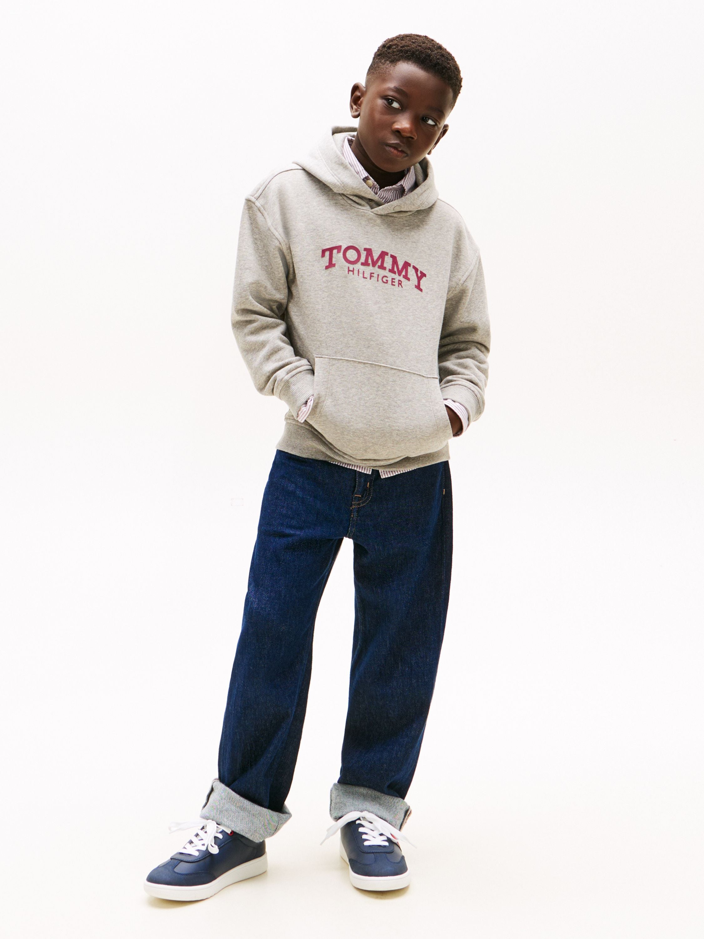 Sweathoodie aus Baumwollmix - A1G-GREY - Grau