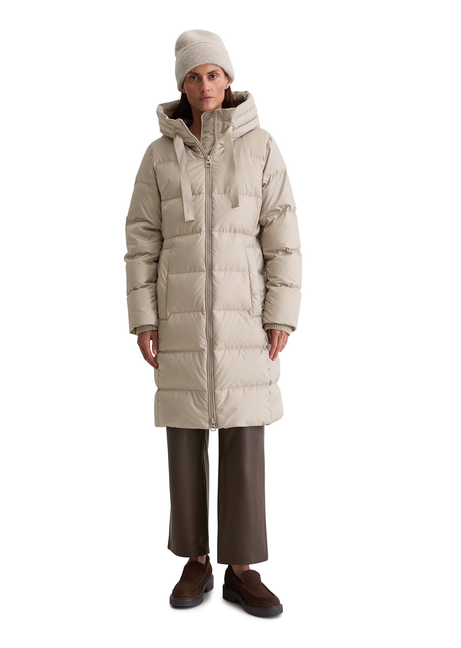 Daunenmantel mit Kapuze - 0660-Chalky Mauve - Creme
