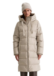 Daunenmantel mit Kapuze - 911-chalky mauve - Creme