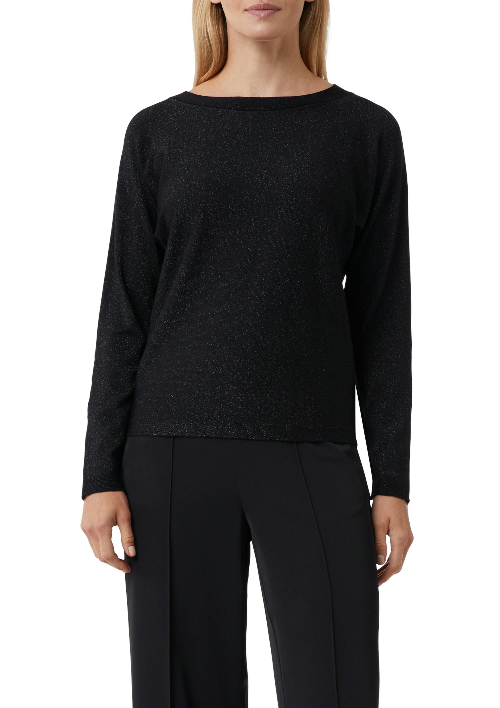 Strickpullover aus Viskosemix - 9999-GREY/BLACK - Schwarz