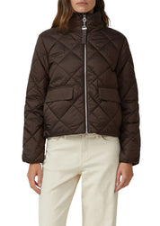 Steppjacke mit Stehkragen - 8945-BROWN - Braun