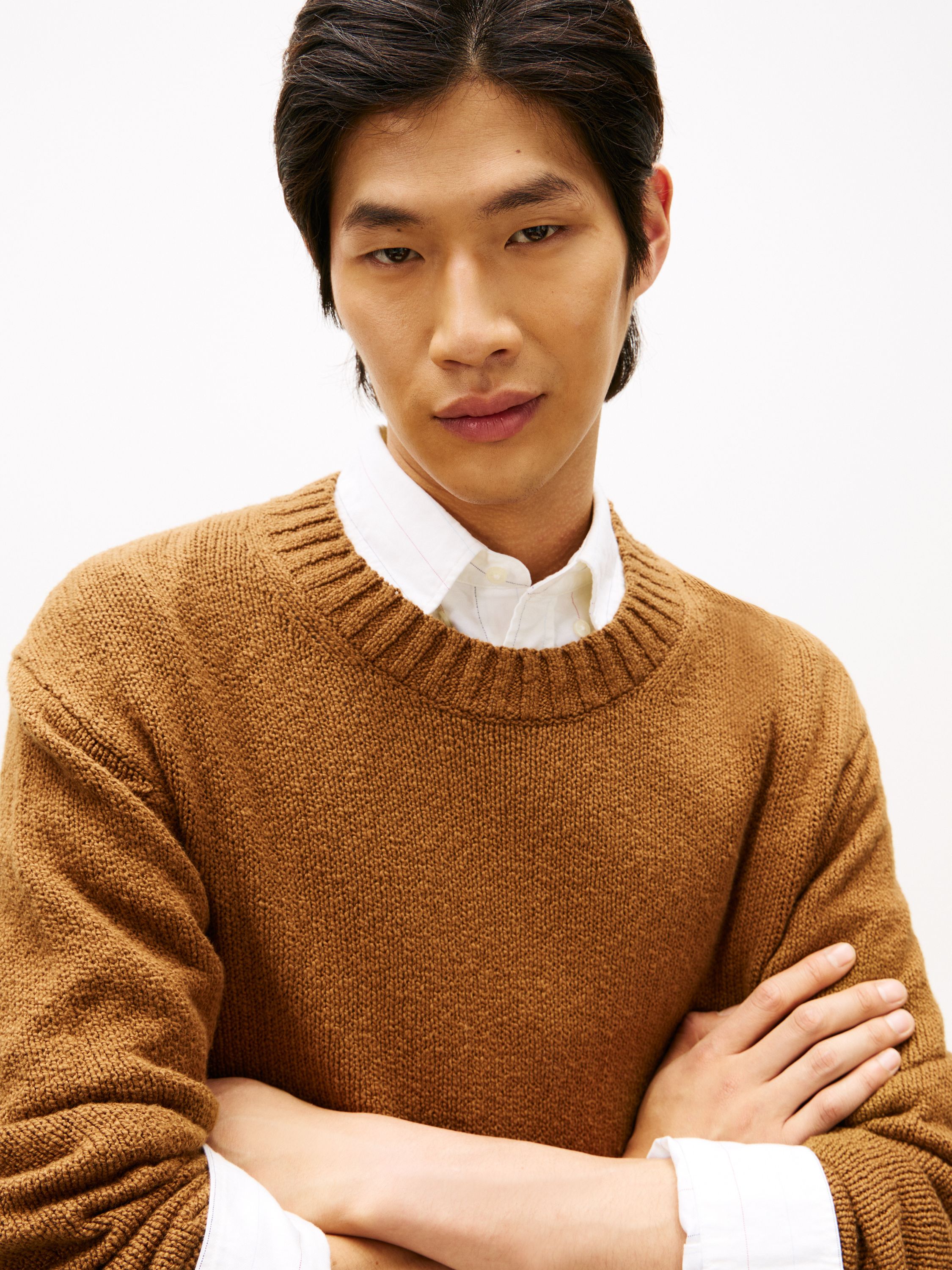 Strickpullover aus Baumwolle - GWP-BROWN - Braun