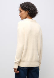 Pullover aus Federgarn - 16351-soft beige - Creme