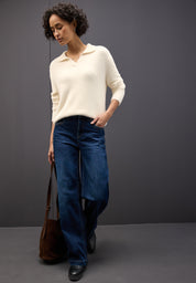 Pullover aus Federgarn - 16351-soft beige - Creme