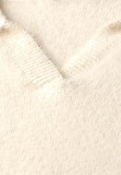 Pullover aus Federgarn - 16351-soft beige - Creme