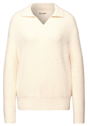 Pullover aus Federgarn - 16351-soft beige - Creme