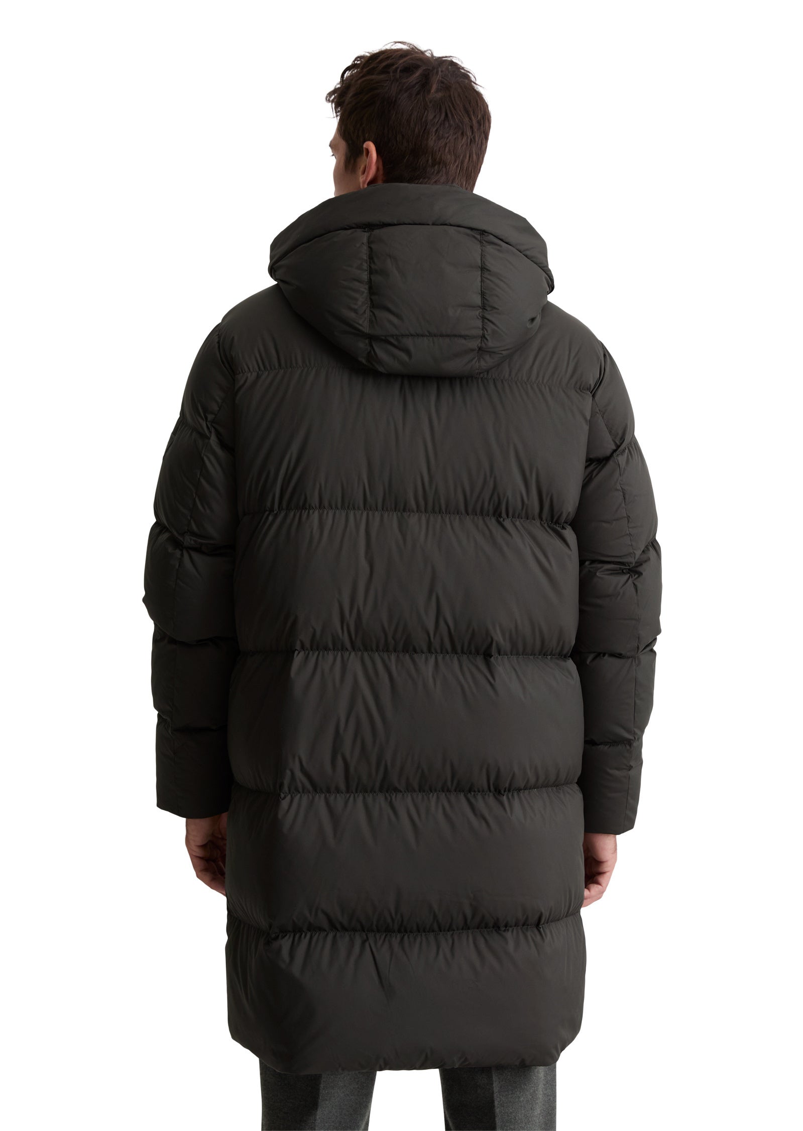 Daunenmantel mit Kapuze - 990-black - Schwarz