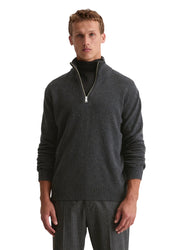 Strickpullover aus Wollmix - 989-dark grey melange - Grau