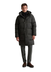 Daunenmantel mit Kapuze - 990-black - Schwarz