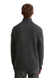 Strickpullover aus Wollmix - 989-dark grey melange - Grau