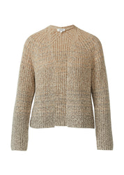 Strickjacke aus Baumwollmix - 84X5-BROWN - Braun