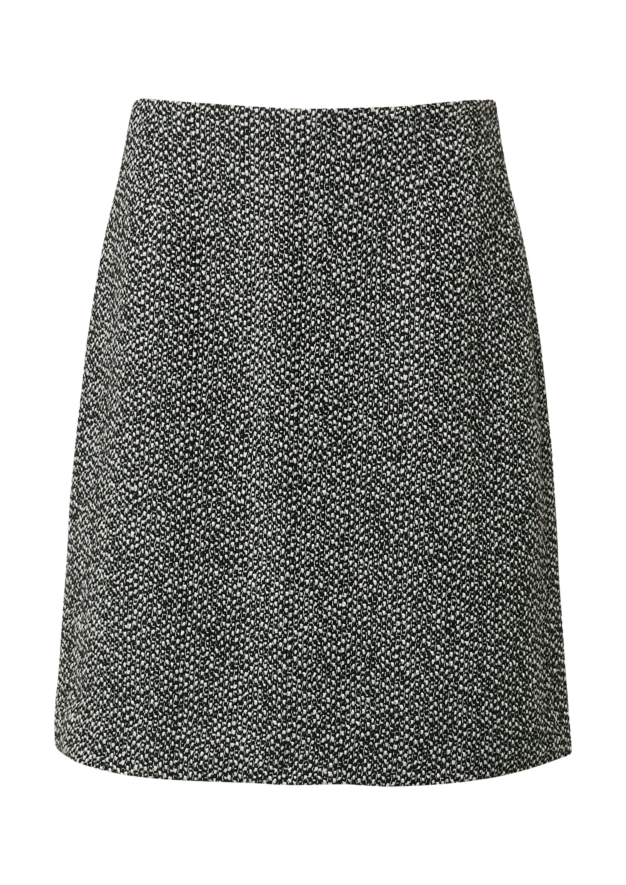 Bleistiftrock aus Bouclé - 9999-GREY/BLACK - Schwarz | Weiß