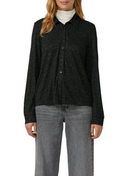 Jerseybluse Relaxed Fit - 9999-GREY/BLACK - Schwarz